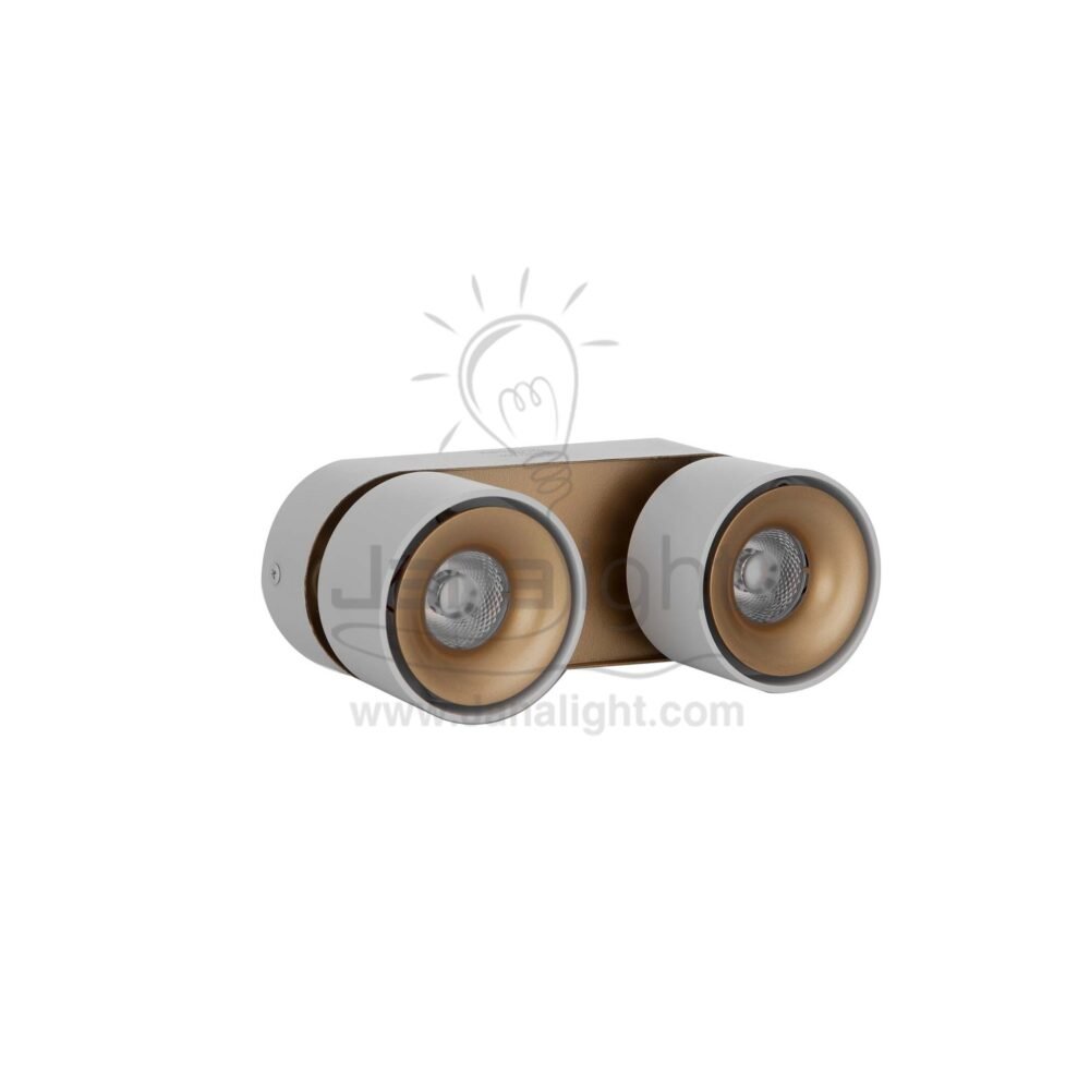 ⁦سبوت لايت سلندر 24 وات مجوز ابيض وش شمباني وورم مدور متحرك AC85 2R⁩ - الصورة ⁦3⁩
