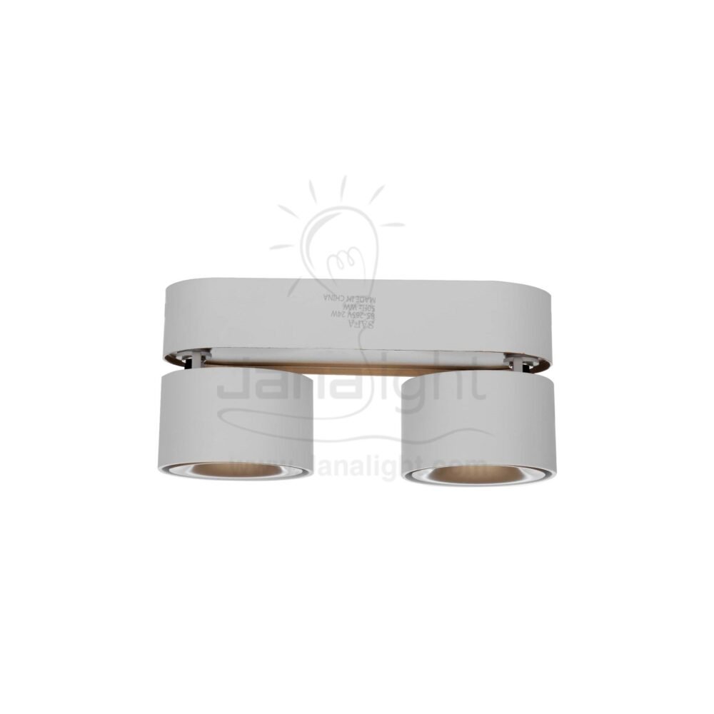 سبوت لايت سلندر 24 وات مجوز ابيض cylinder downlight frame Double white Champagne warm 24w