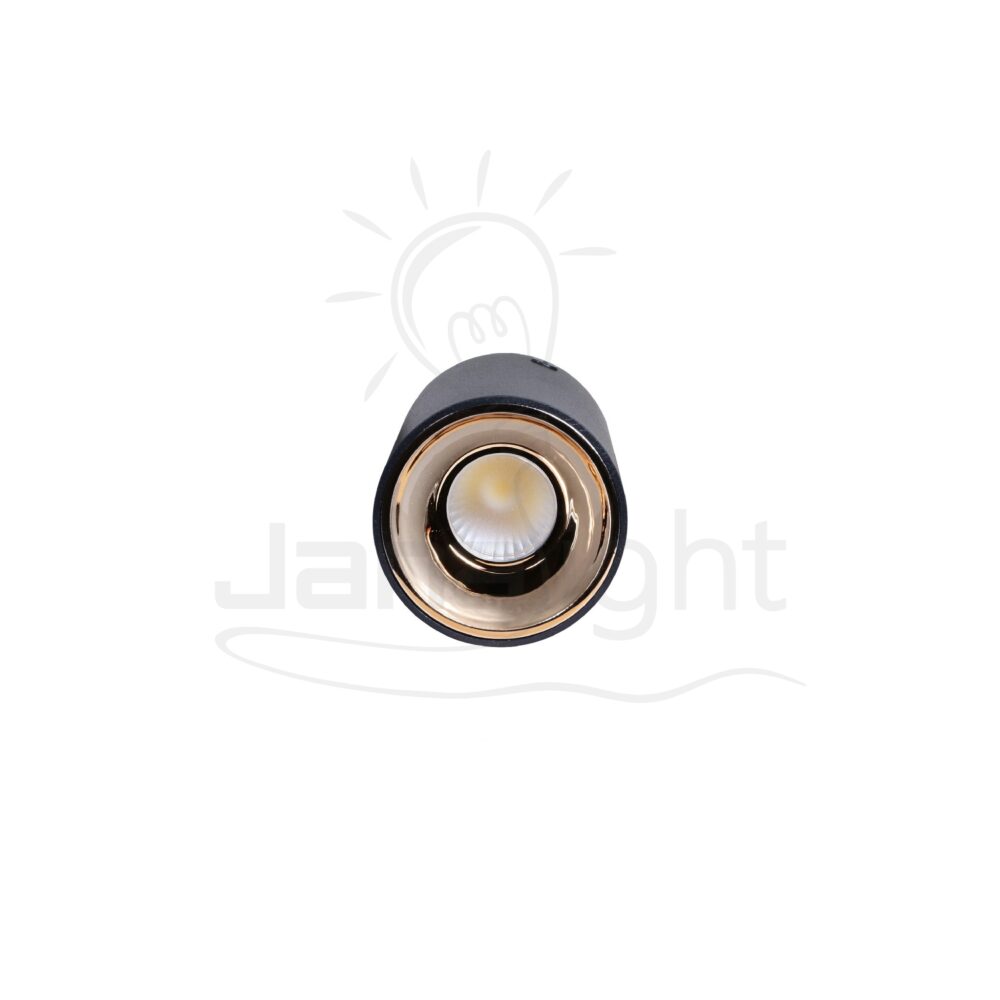 سلندر 10 وات COB مدور اسود قلب روز جولد وورم صغير Wall-mount cylinder ceiling downlight black and rose gold COB warm 10W slim