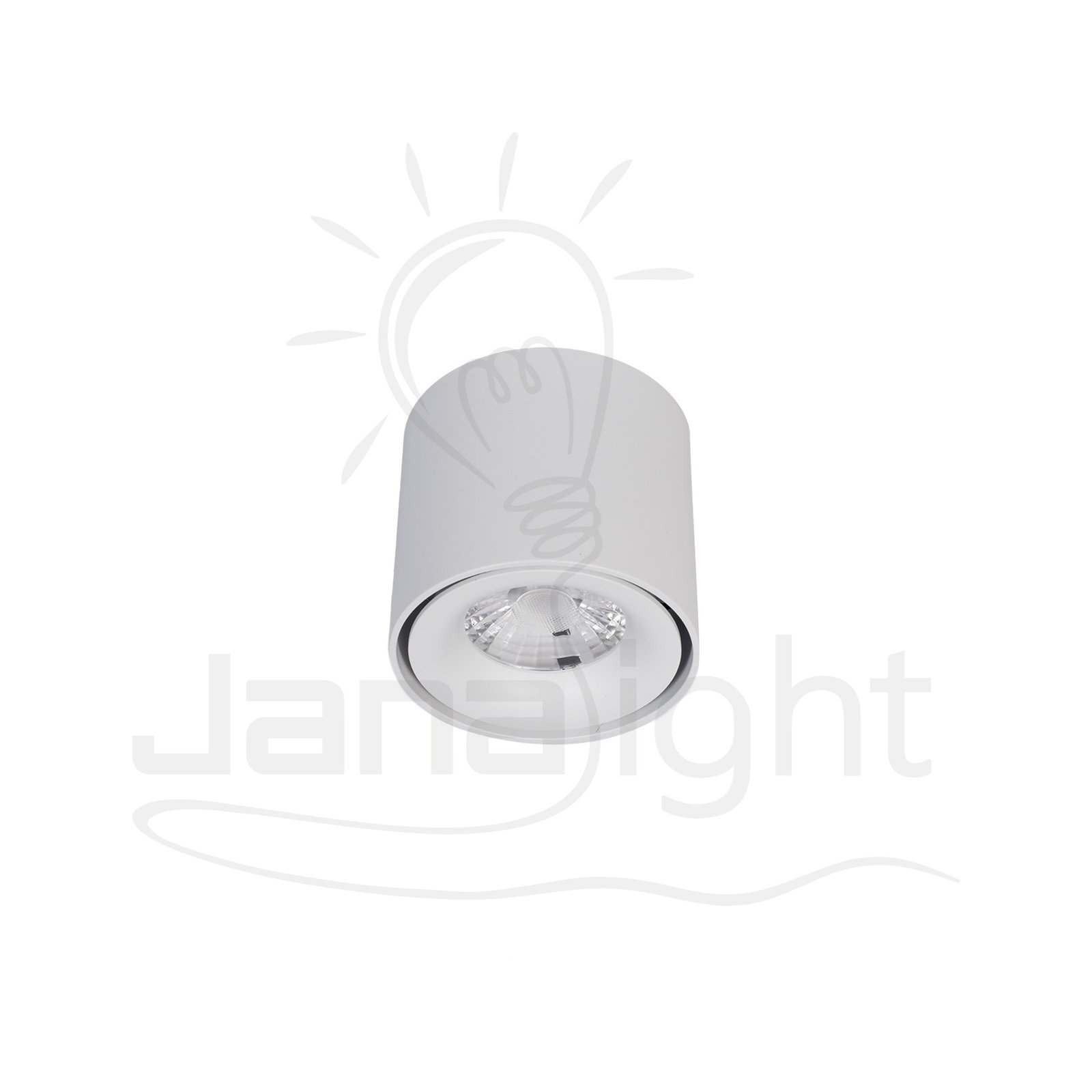 سلندر 7 وات المنيوم ابيض وررم 7x6.5 سم جنى لايت JN-D758 Cylinder 7W Aluminum White Warm 7×6.5