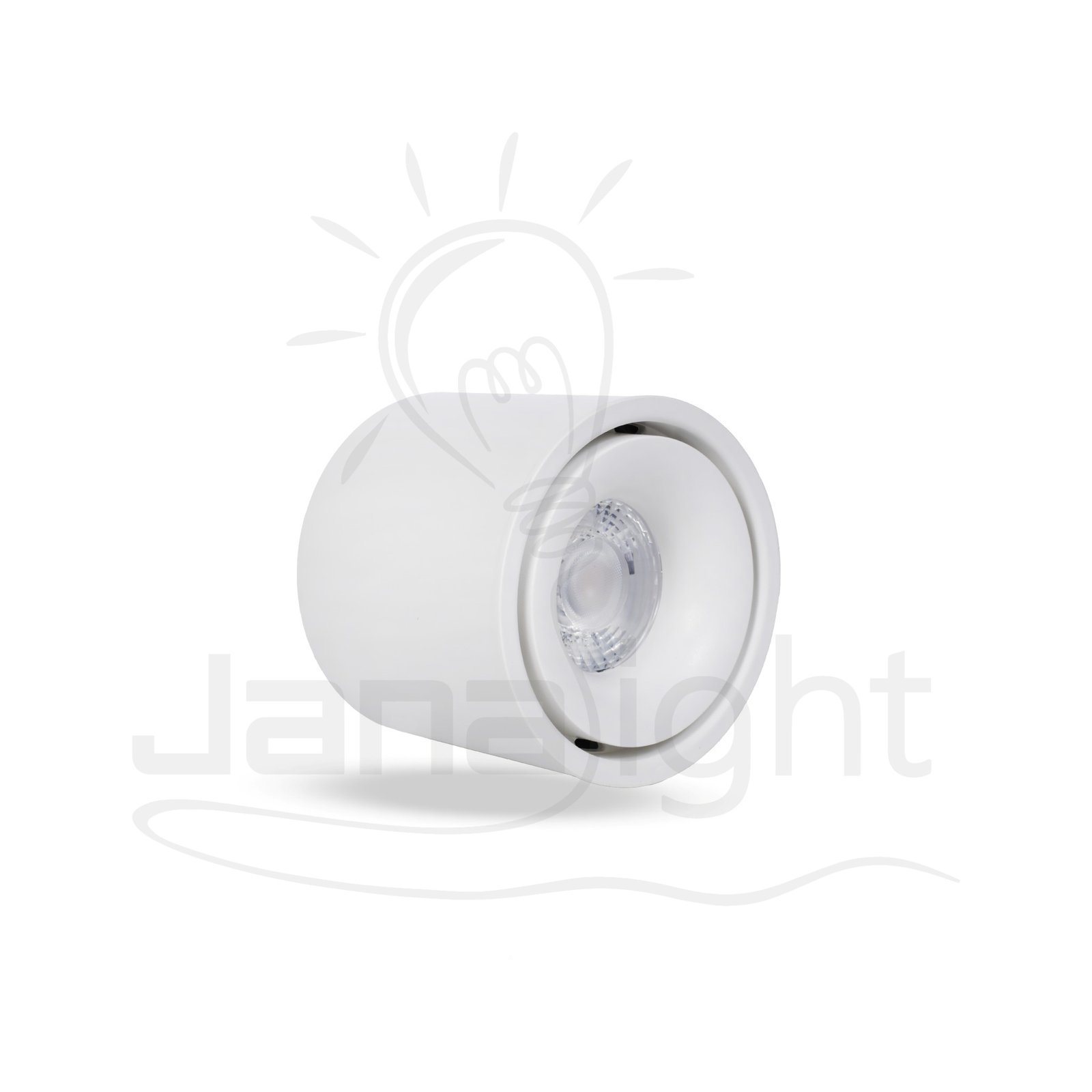 سلندر 15 وات المنيوم ابيض وررم 10X8.5 سم جنى لايت Jn-D1008 Cylinder 15W Aluminum White Warm 10×8.5 Cm