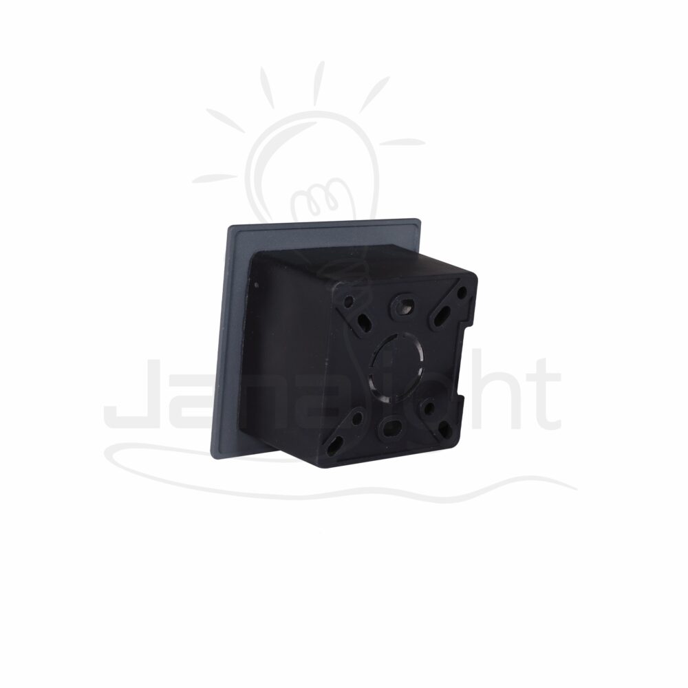 سبوت سلم مربع مجوف كبير 3 وات رمادي جنى لايت Outdoor led hollowed squared gray stair spotlight 3w 3000K