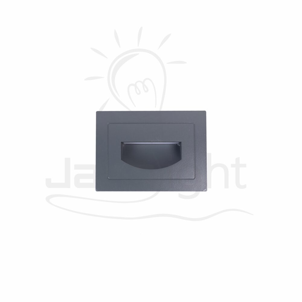 سبوت سلم مستطيل مجوف وش 8.5 سم 5 وات رمادي جنى لايت Outdoor led gradual squared gray stair spotlight 5w 3000K