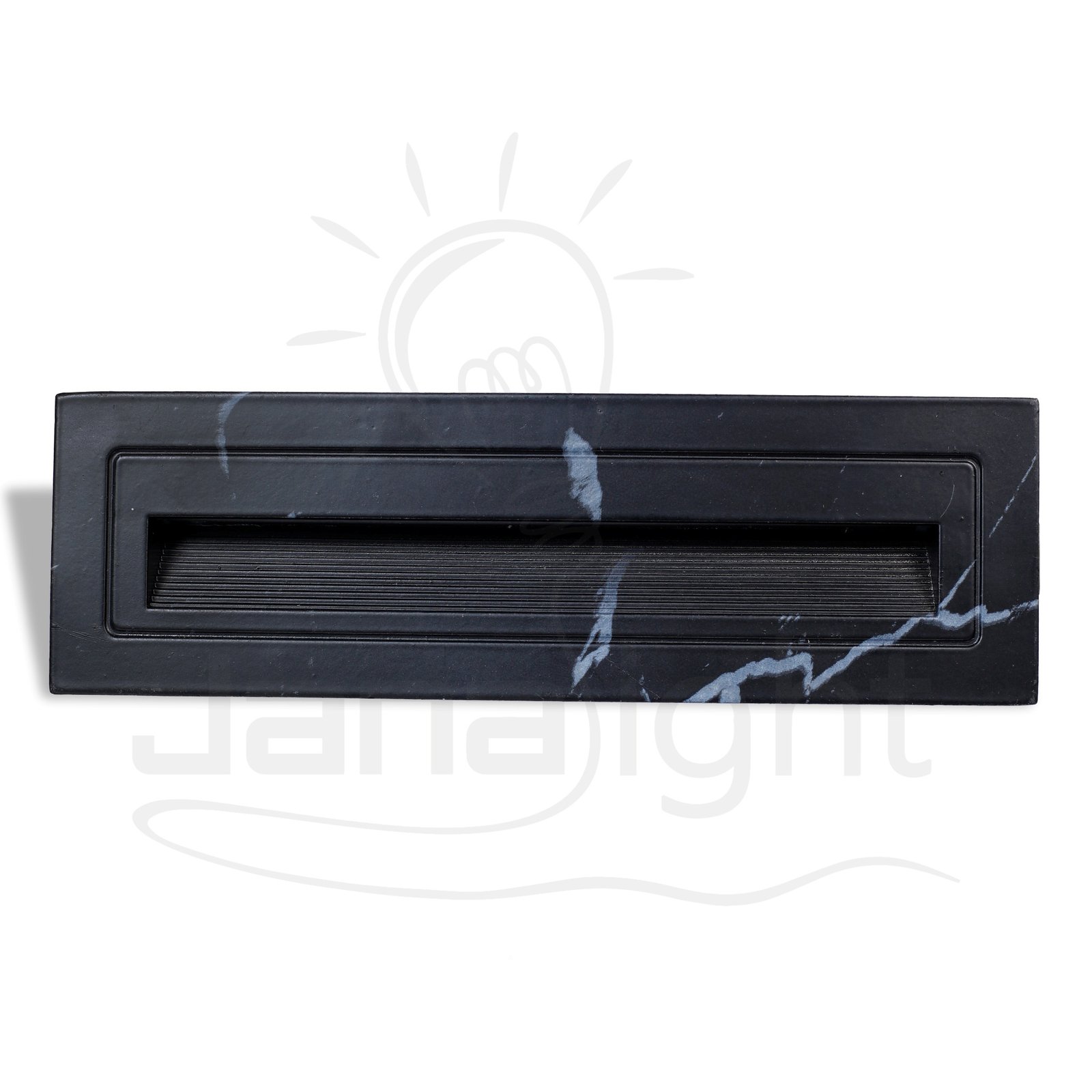 سبوت سلم مستطيل كبير وش 6 سم 6 وات اسود رخامي جنى لايت JN-8093 LED Stair Light 6W Large Rectangular 6cm Black Marble