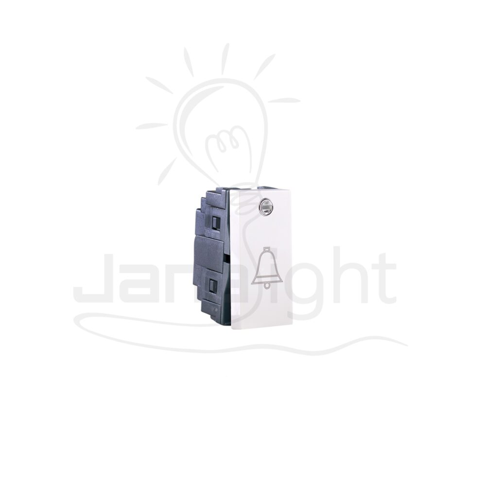 زر جرس مفرد ابيض شرم (ماسة) White doorbell switch Sharm