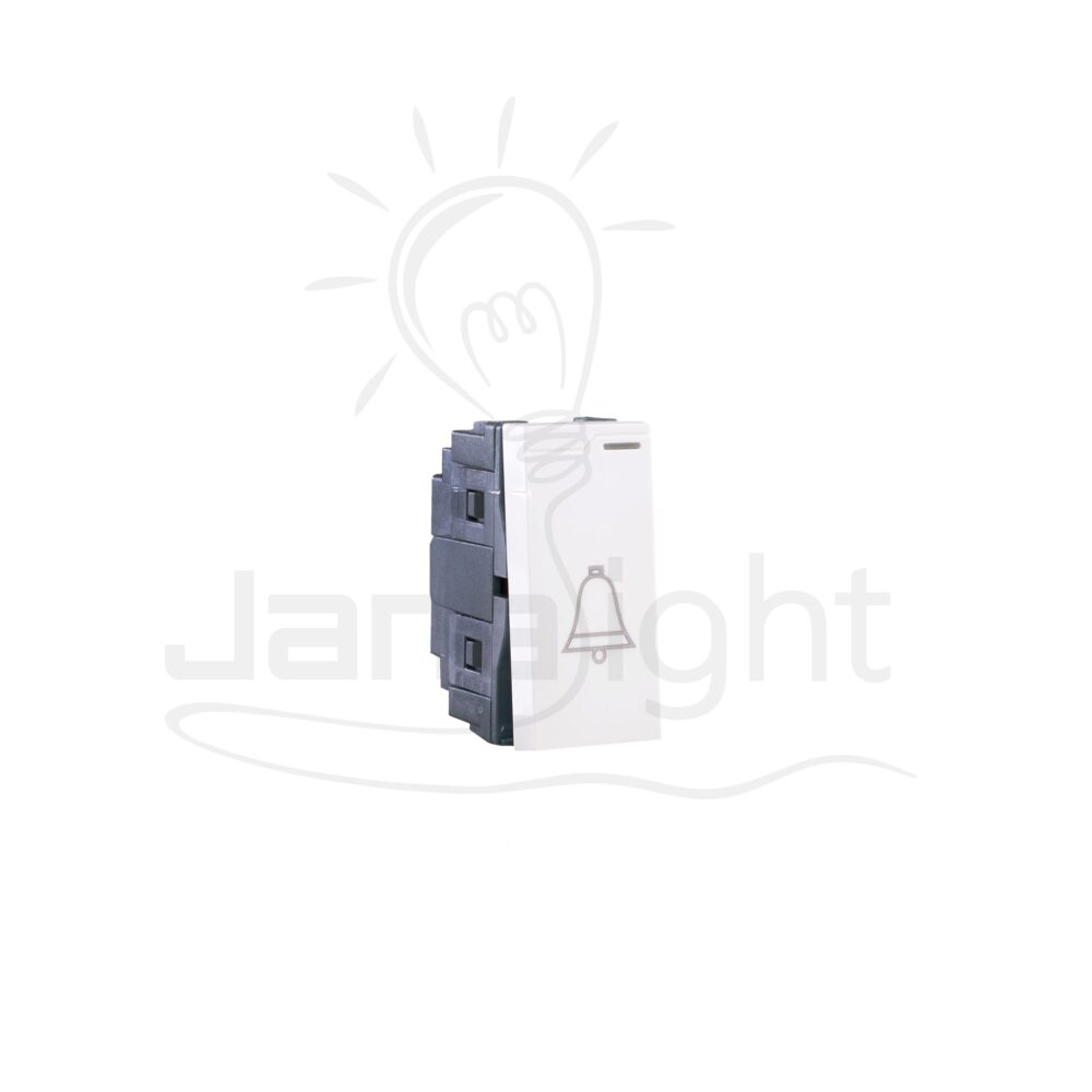 زر جرس مفرد ابيض شرم (تاب) White doorbell switch Sharm