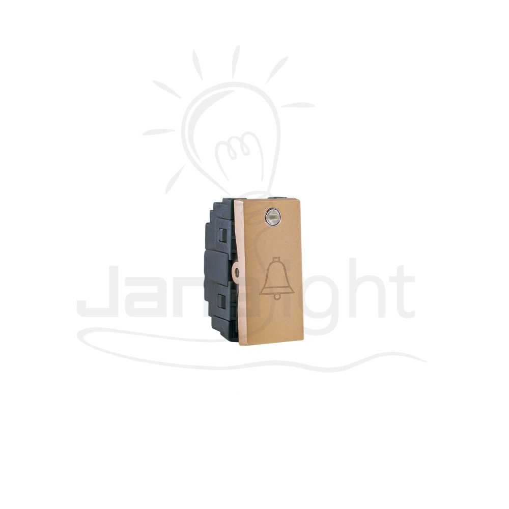 زر جرس مفرد بضوء شمباني شرم ماسة SH5106P-CH Single champagne doorbell switch with led Sharm
