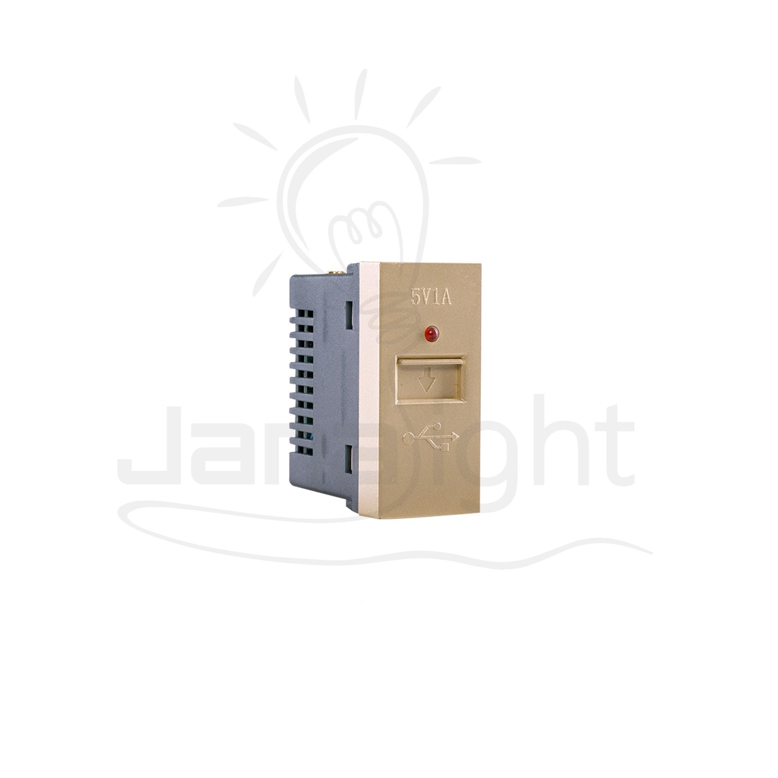 بريزة مدخل USB مفرد شمباني شرم SH5123P-CH Champagne two USB charger socket Sharm
