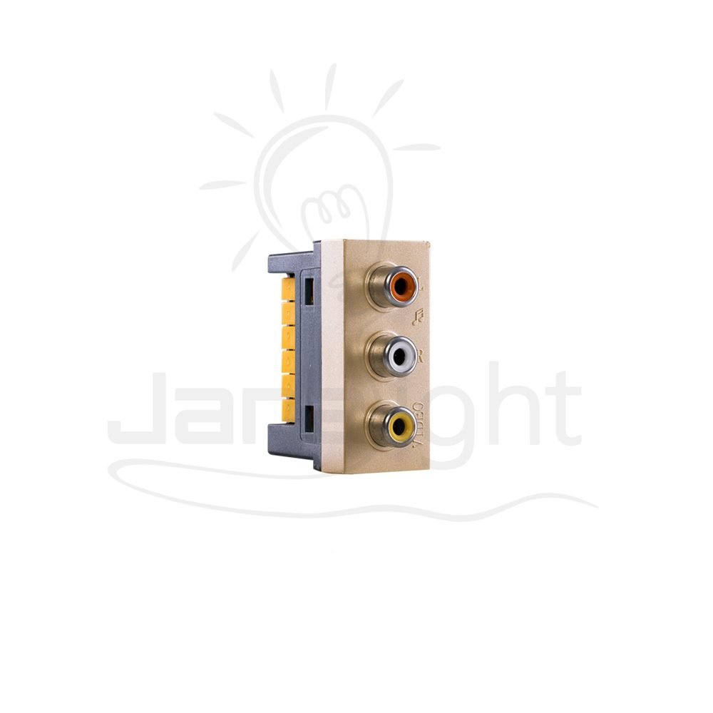 بريزة فيديو اوديو شمباني شرم SH5124P-CH Champagne video audio socket Sharm