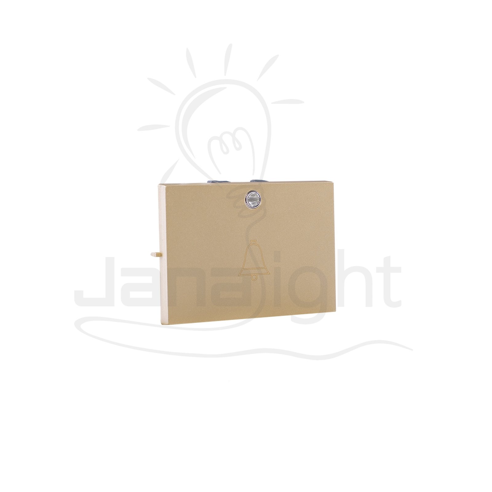 زر جرس عريض بضوء شمباني شرم champagne panel doorbell switch with led Sharm