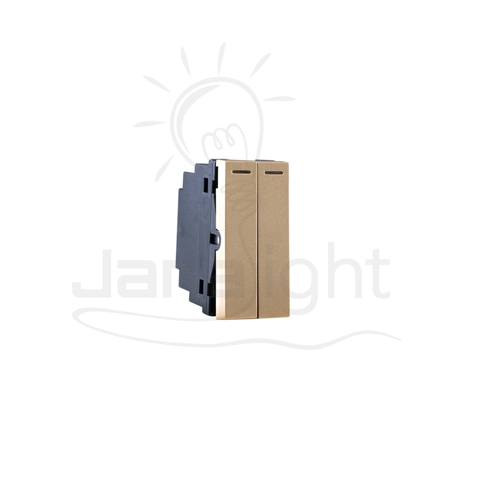 مفتاح ديفياتير مجوز شمباني شرمتاب SH6108P-CH Double two-way switch champagne colour Sharm