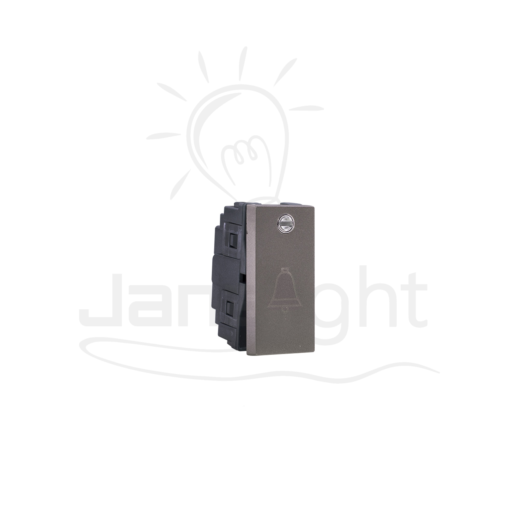 زر جرس بضوء بني 1 شرم (ماسة) Brown doorbell Switch with led Sharm