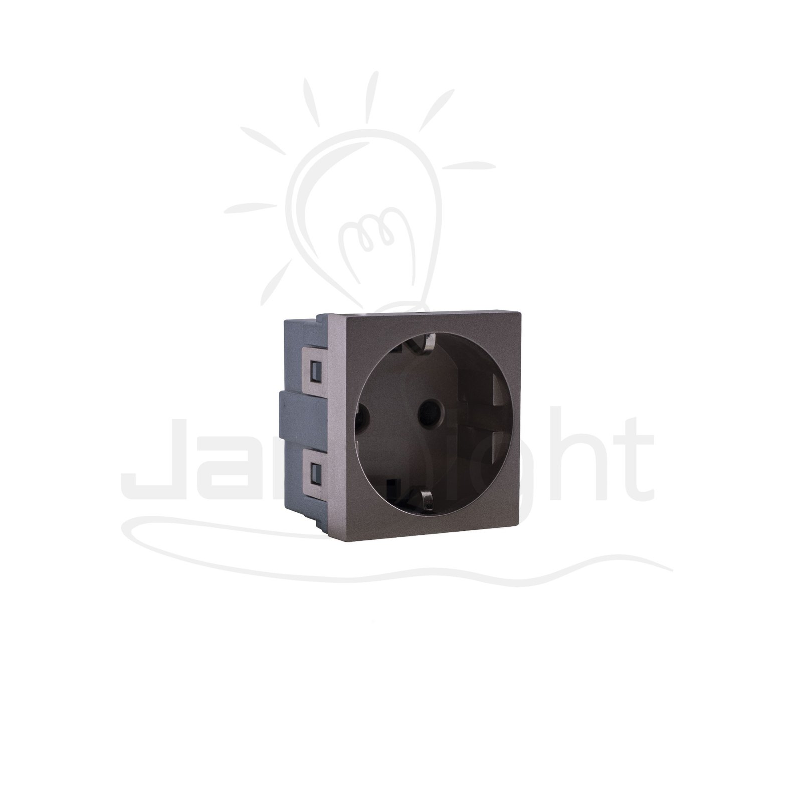بريزة شوكو مجوفة بني 1 شرم SH5225BR1 Brown German standard socket Sharm