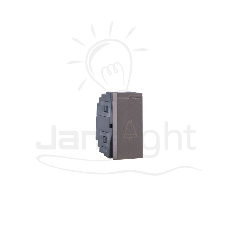 زر جرس مفرد بني 1 شرم (تاب) Brown Doorbell Switch Sharm