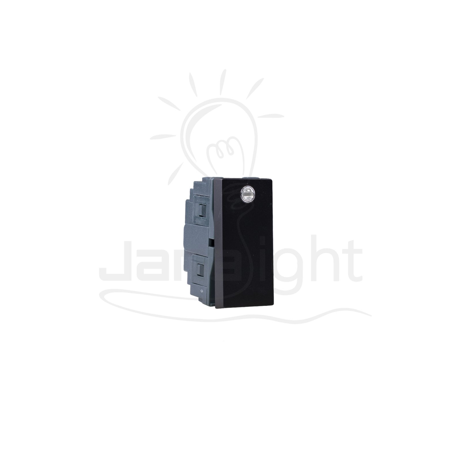 مفتاح بضوء اسود شرم ماسة SH5104BL Black one-way switch Sharm with led 11004004(1)