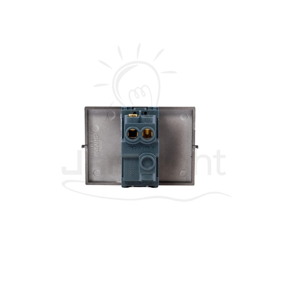 زر جرس عريض اسود شرم ماسة SH5335BL panel doorbell switch black colour Sharm