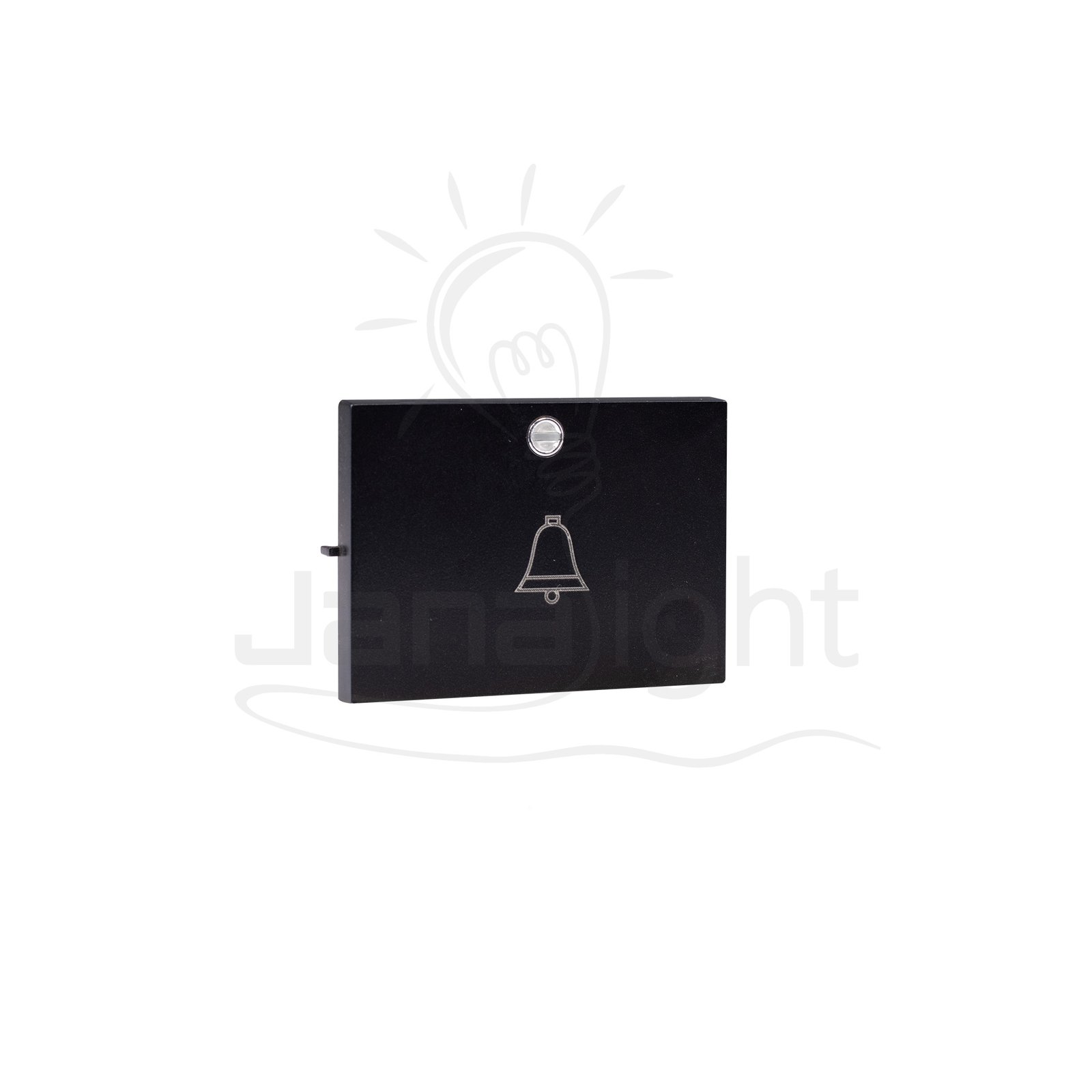 زر جرس عريض بضوء اسود شرم ماسة SH5336BL panel doorbell switch black colour with LED Sharm