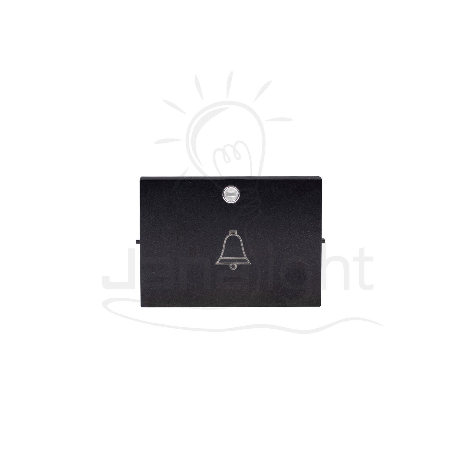 زر جرس عريض بضوء اسود شرم ماسة SH5336BL panel doorbell switch black colour with LED Sharm