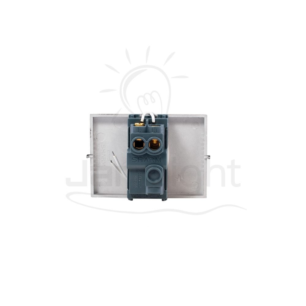 زر جرس عريض بضوء اسود شرم ماسة SH5336BL panel doorbell switch black colour with LED Sharm