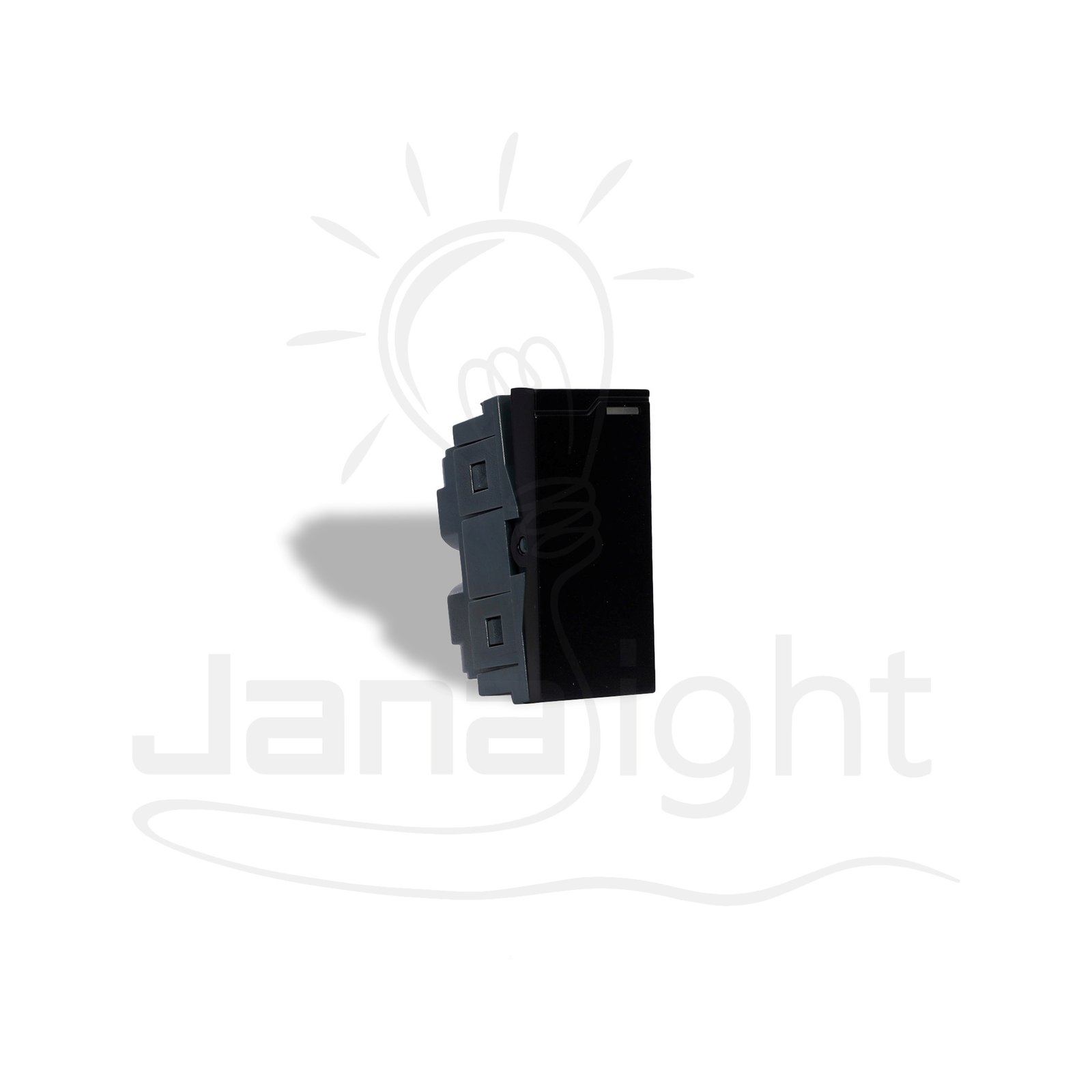 مفتاح مفرد فلات اسود شرم تاب SH6101B-F one way black switch sharm