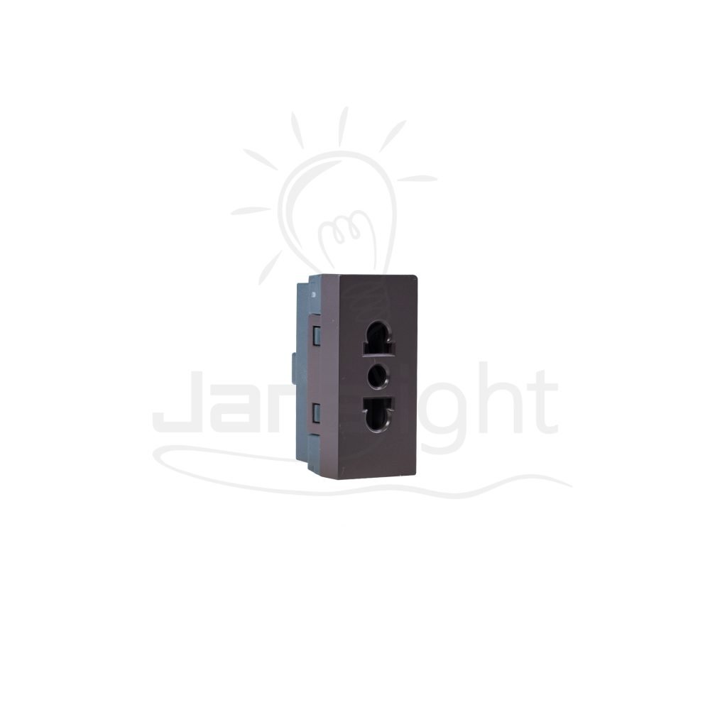 بريزة امريكي ايرث بني غامق 3 شرم SH5116BR3 Dark brown 2 pin American standard socket with earth Sharm 11005016(1)