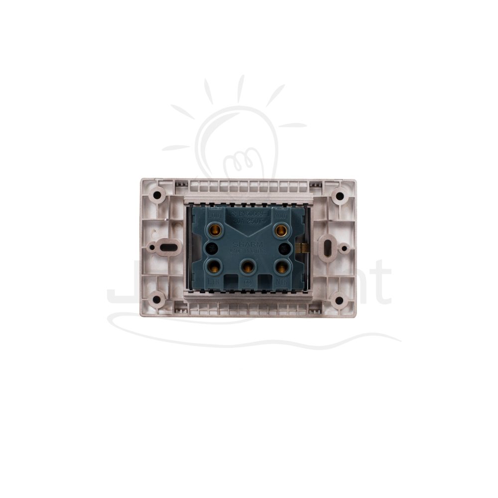 مفتاح سخان 20 امبير بني غامق 3 شرم ماسة SH5340BR3 Dark brown water heater switch Sharm