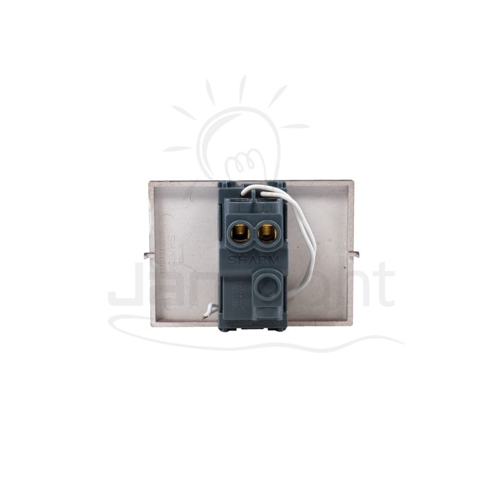 زر جرس عريض بضوء بني غامق 3 شرم ماسة SH6336BR3 panel doorbell switch dark brown colour with LED Sharm