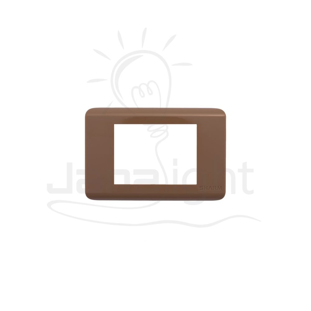وش شرم انجكشن قرفي فاتح SH 5341- IN5 Light cinnamon formica color 3 gang screwless wall plate switch cover Sharm