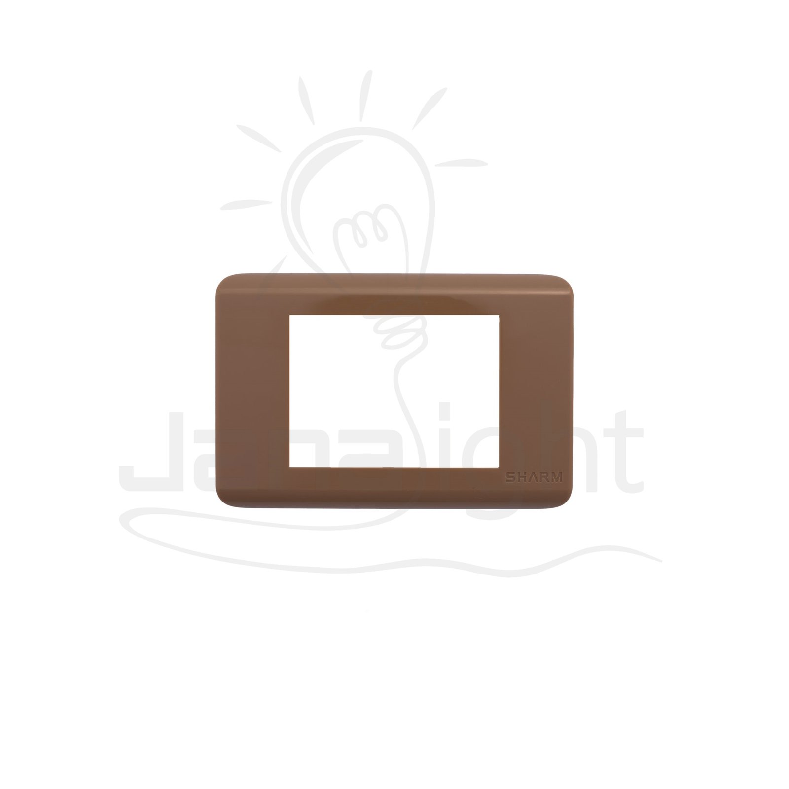 وش شرم انجكشن قرفي فاتح SH 5341- IN5 Light cinnamon formica color 3 gang screwless wall plate switch cover Sharm