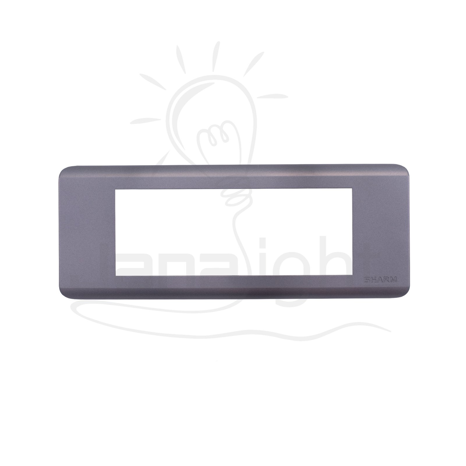 وش شرم سداسي بينتك SH 5641-P4 Dark gray formica color 6 gang screwless wall plate switch cover Sharm