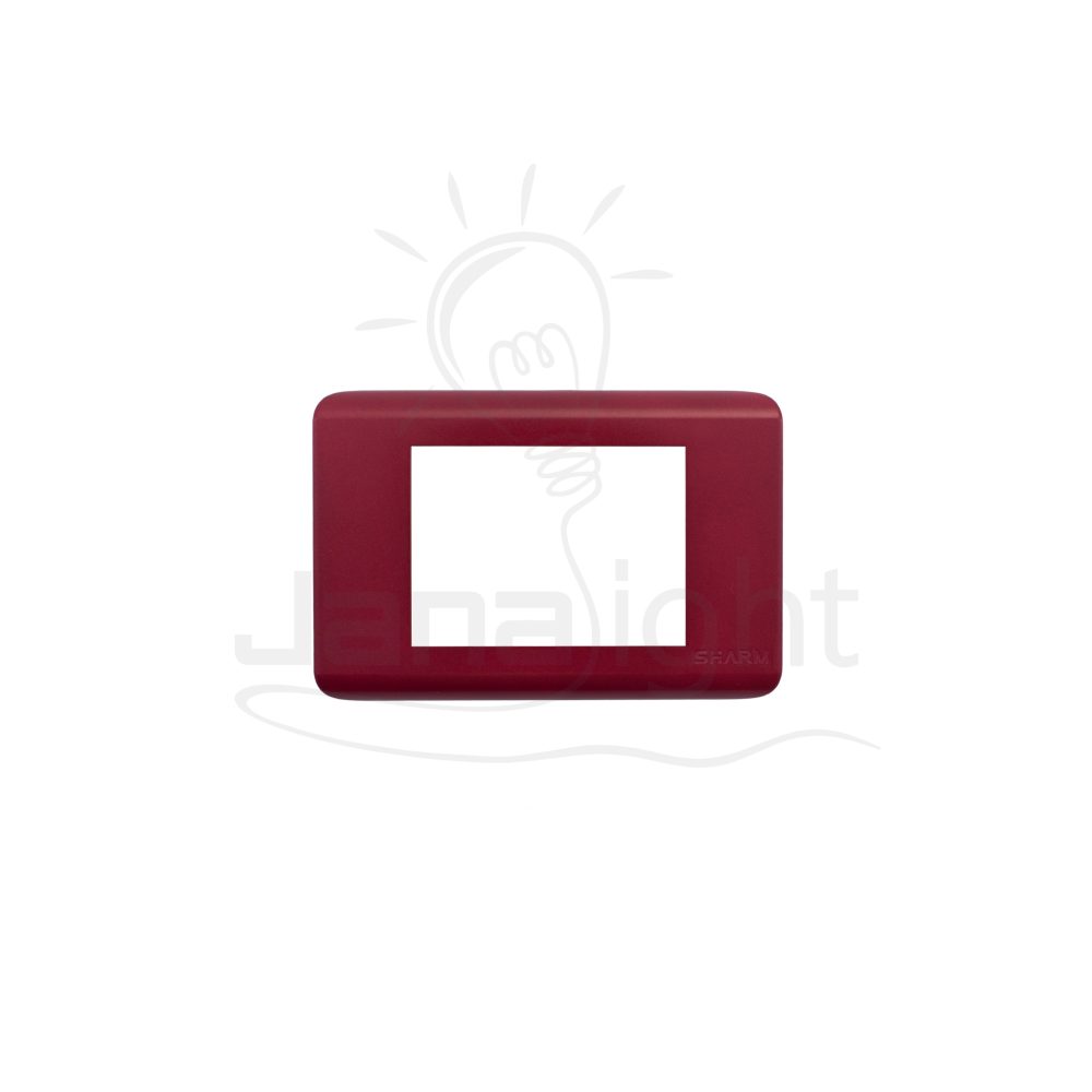 وش شرم احمر SH 1037-R-B Red formica color 3 gang screwless wall plate switch cover Sharm 11014010