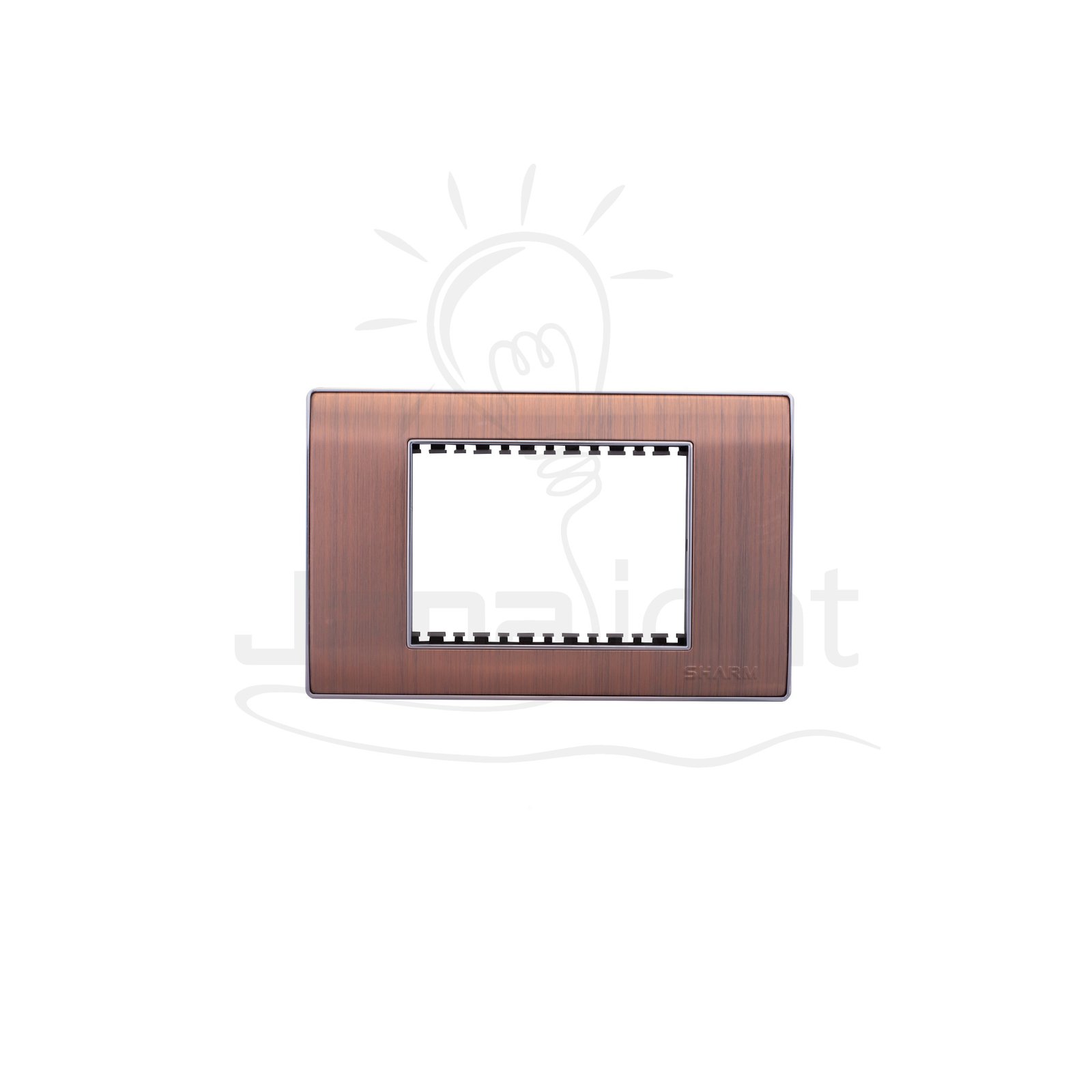 وش شرم ستانلس نحاسي بإطار كروم SH1052-COP-C copper and chrome colour 3 gang screwless wall plate switch cover Sharm