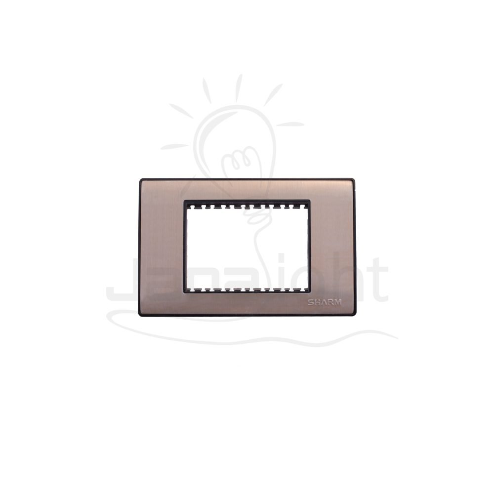 وش شرم ستانلس HK بإطار كروم SH1052-HK-C Stainless steel and chrome colour 3 gang screwless wall plate switch cover Sharm