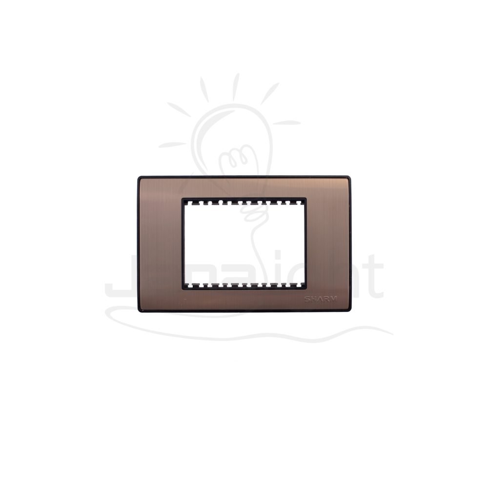 وش شرم شمباني ستانلس SH 5341-CH-B Champagne colour 3 gang screwless wall plate switch cover Sharm