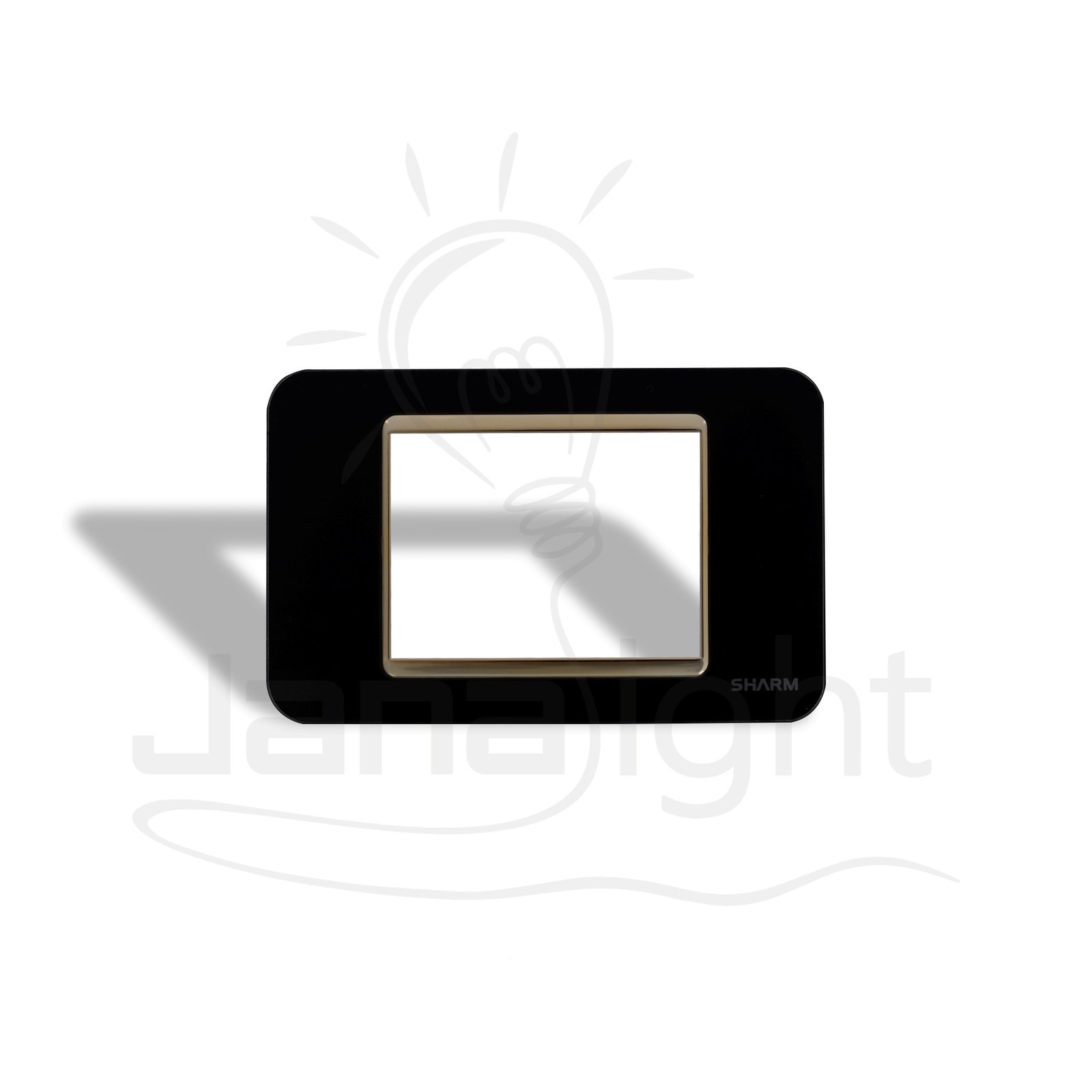 وش شرم كريستال اسود ذهبي (GD)SH 5341 SHARM Black Crystal Faceplate with Gold Frame
