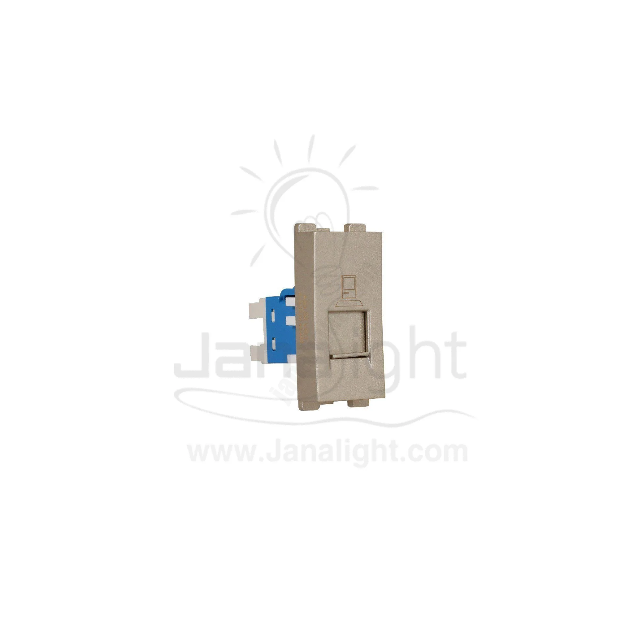 بريزة نت Cat6 بلاتيني ساس كيرف Platini Internet Socket Cat6 Sas Curve