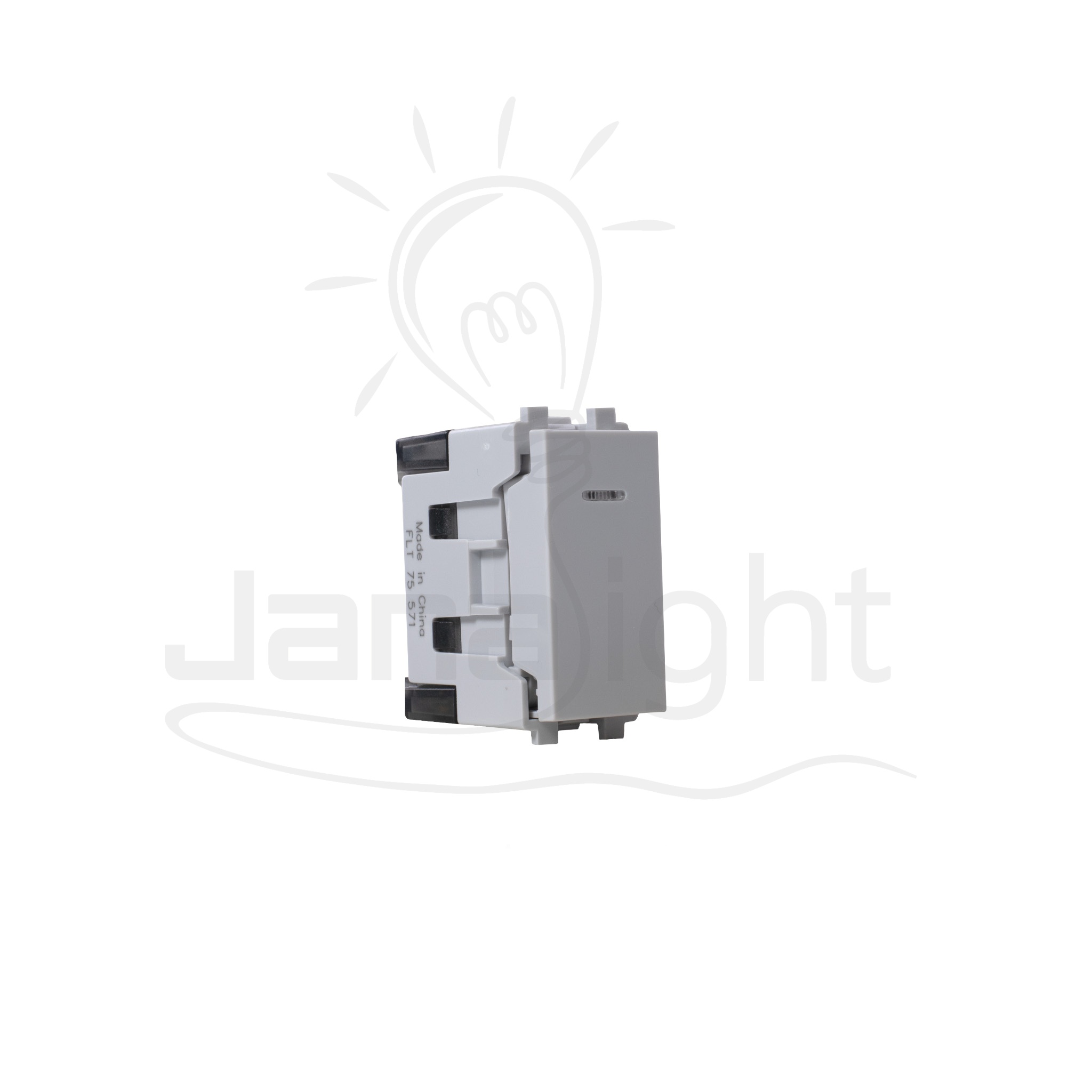 مفتاح ساس بلمبة فلات one way switch sas Flat white 129001(1)