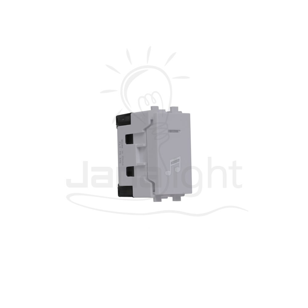 زر جرس ساس بلمبة اشارة فلات White doorbell switch with led SAS Flat 129008(1)