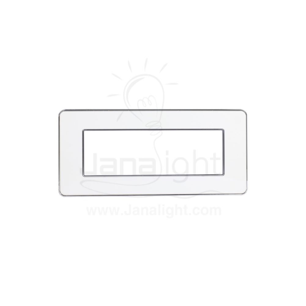 وش ساس سداسي ابيض هنا فلات white 6 Module Cover Plate sas Flat