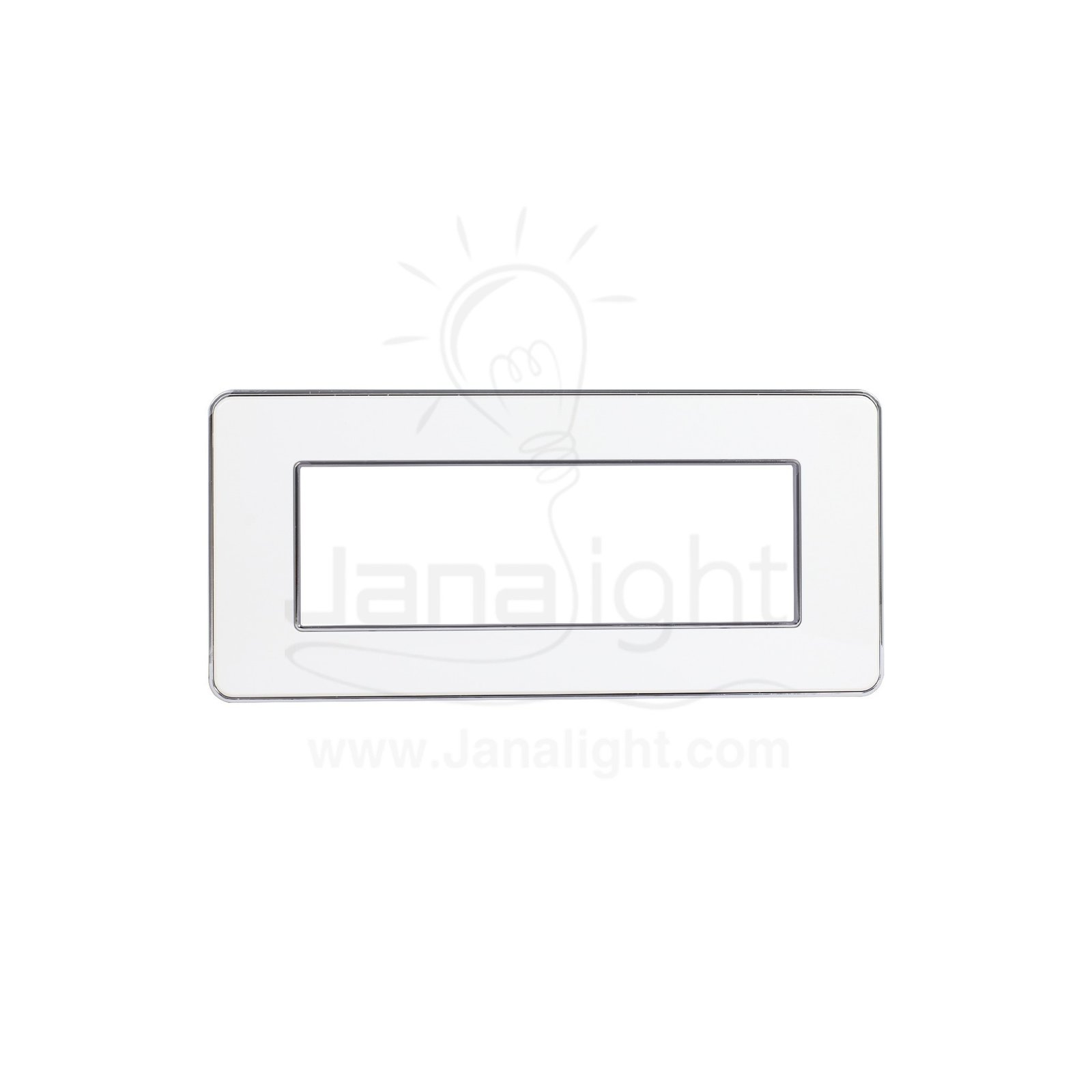 وش ساس سداسي ابيض هنا فلات white 6 Module Cover Plate sas Flat