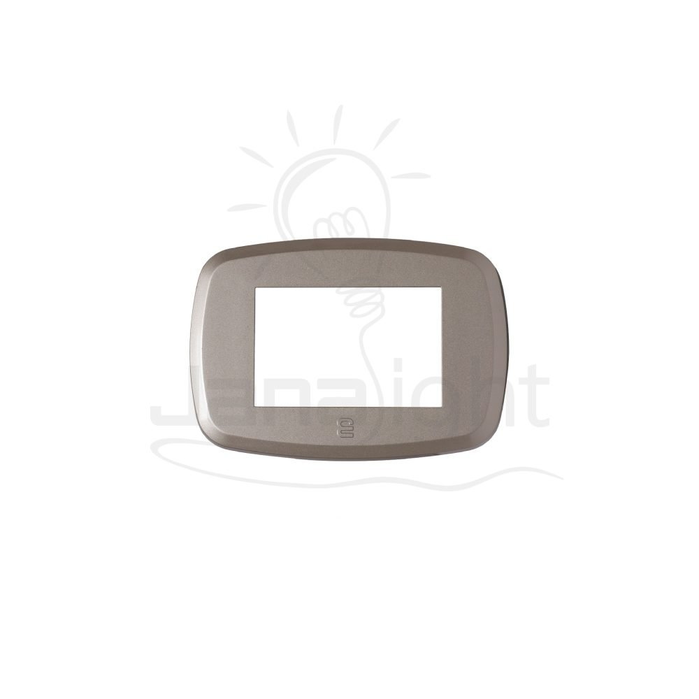 وش ساس كيرف بلاتيني روندو Platinum colour 3 gang screwless wall plate switch SAS curve