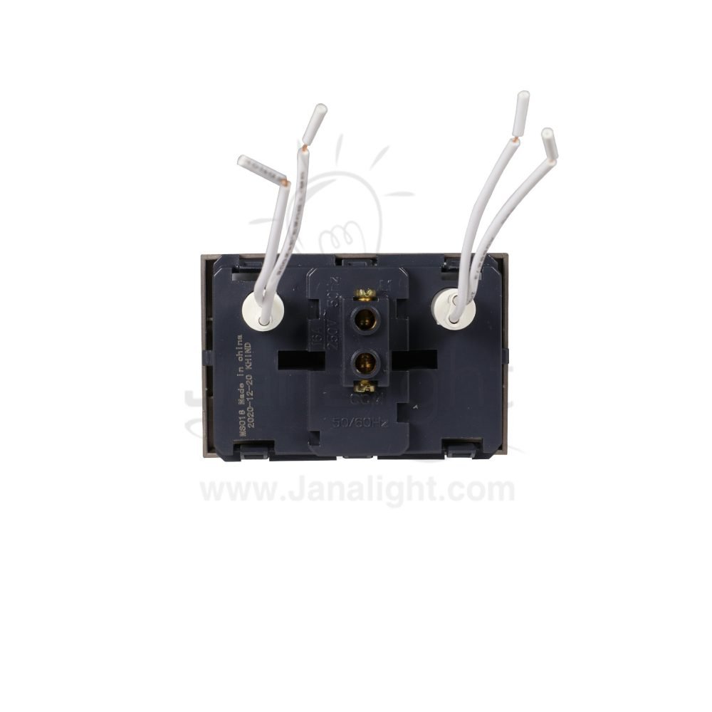 Khind led panel door bell brown switch with name label|زر جرس عريض بضوء بكرت اسم براون خيند