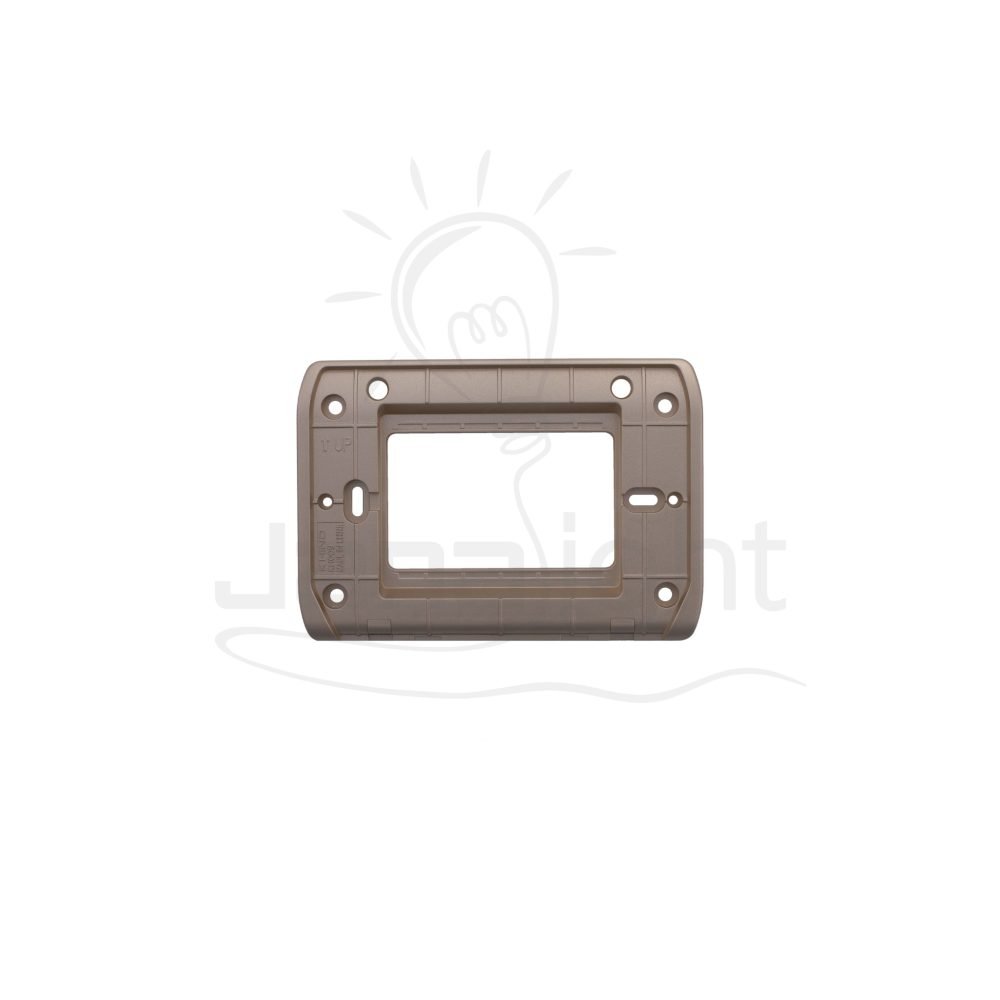 شاسيه ثلاثي شمباني لامع الترا خيند KH 009-11 Khind plastic 3 gang wall plate bright champagne frame switch