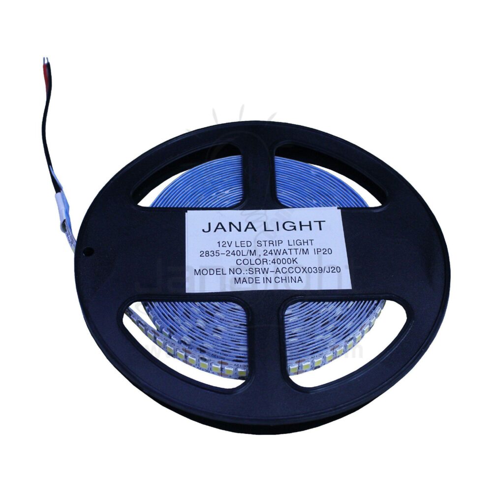 شريط لد 12 فولت 5 متر 240 لد كول بروفايل led tape 12v 5m 240 led cool profile