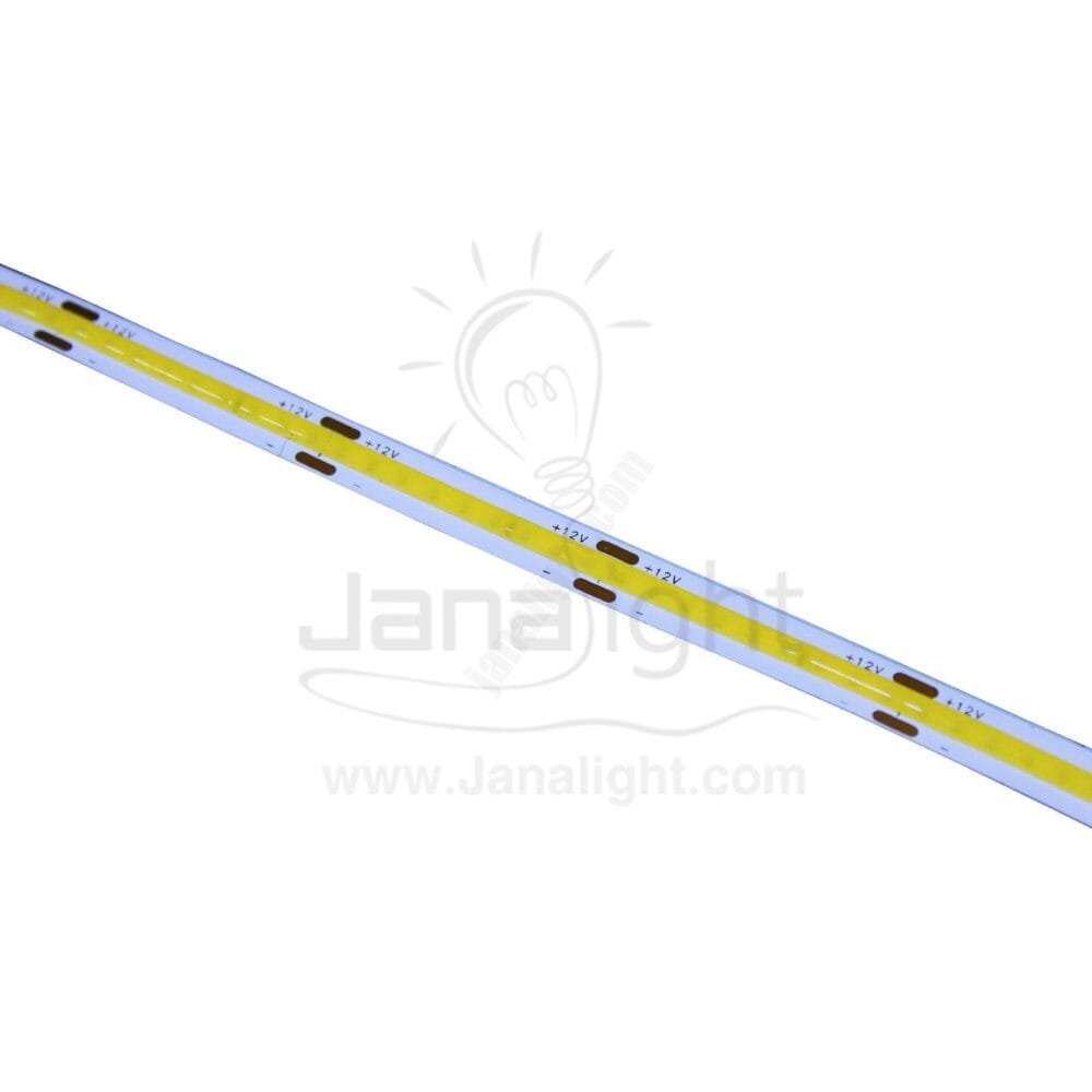 شريط لد 12 فولت 5 متر 250 لد كول COB led tape 12v 5m 240 led cool COB