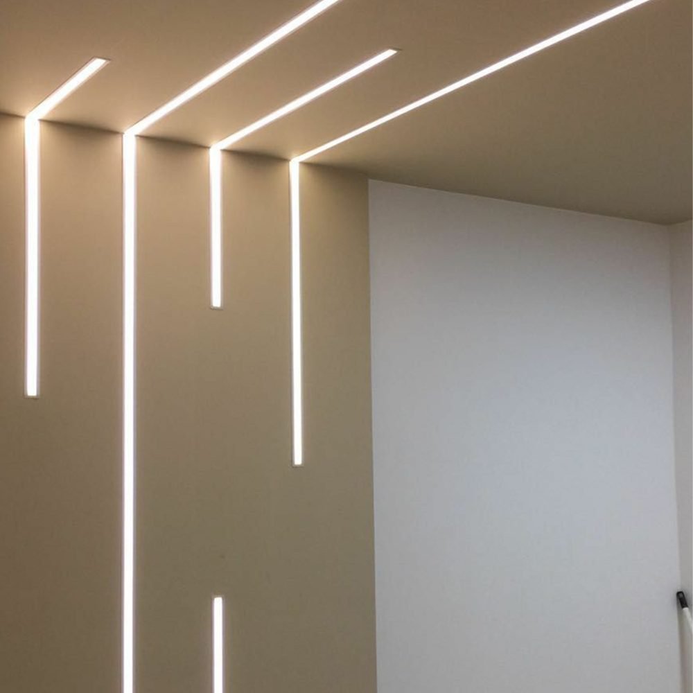 بروفايل المنيوم اقتصادي 24.7x18 داخل طول 3 متر LED strips aluminum channel CN-508 frugal Recessed silver