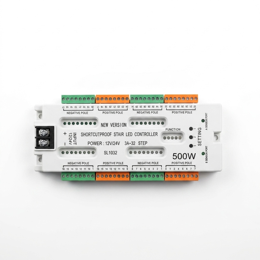 حساس بروفايل سلم بيانو 32 منفذ اضاءة 12-24 فولت JN-713 جنى لايت Stair Piano Profile Sensor 32 Ports Lighting 12–24V