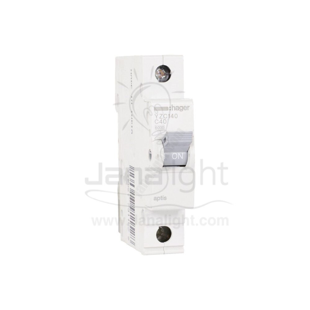 مفتاح هاجر احادي 40 امبير 6 كيلو هندي hager, circuit breaker, 1 pole, 6KA, 40 amp india