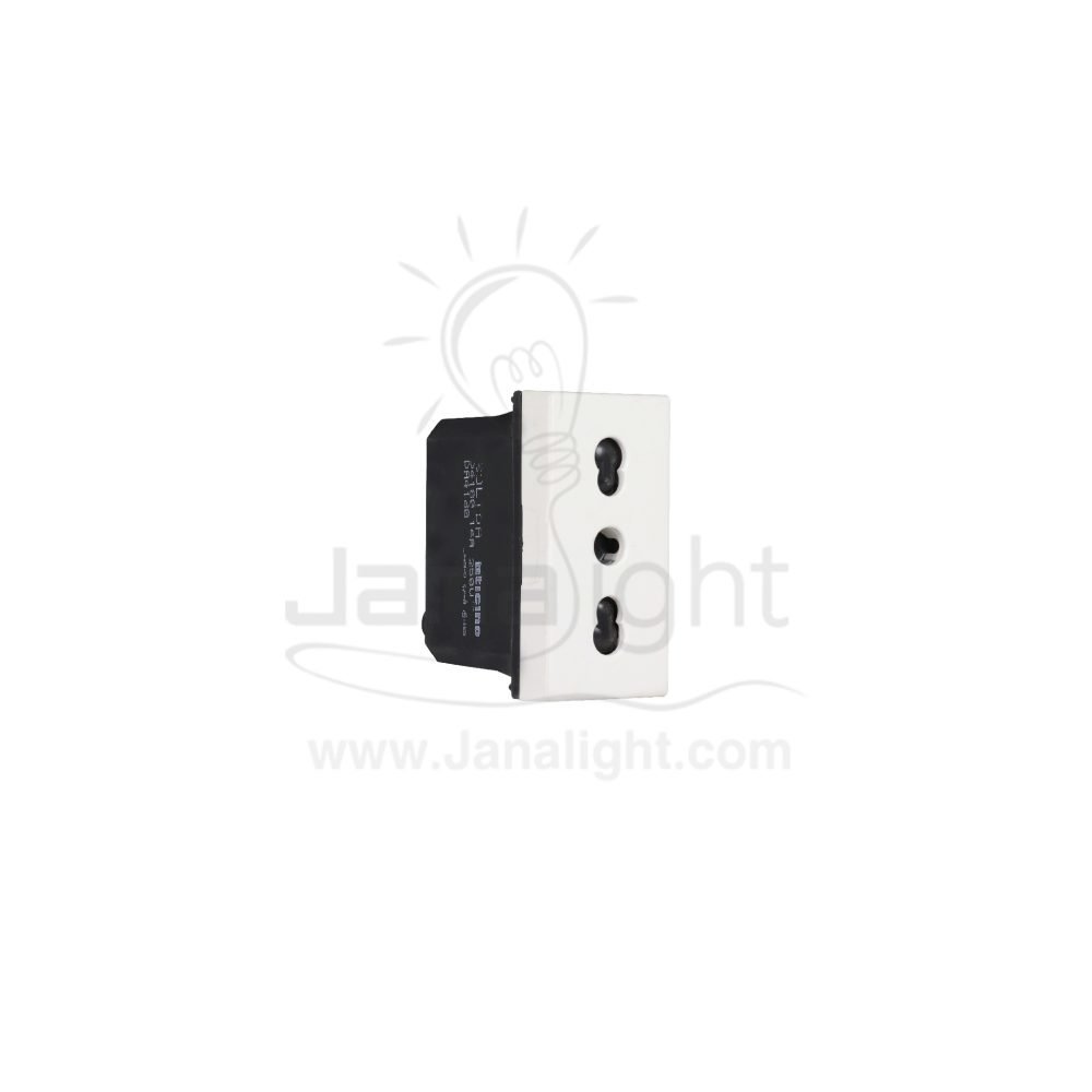 بريزة ايطالي سوليدا ابيض D4180 Solida Italian standard 10A socket white