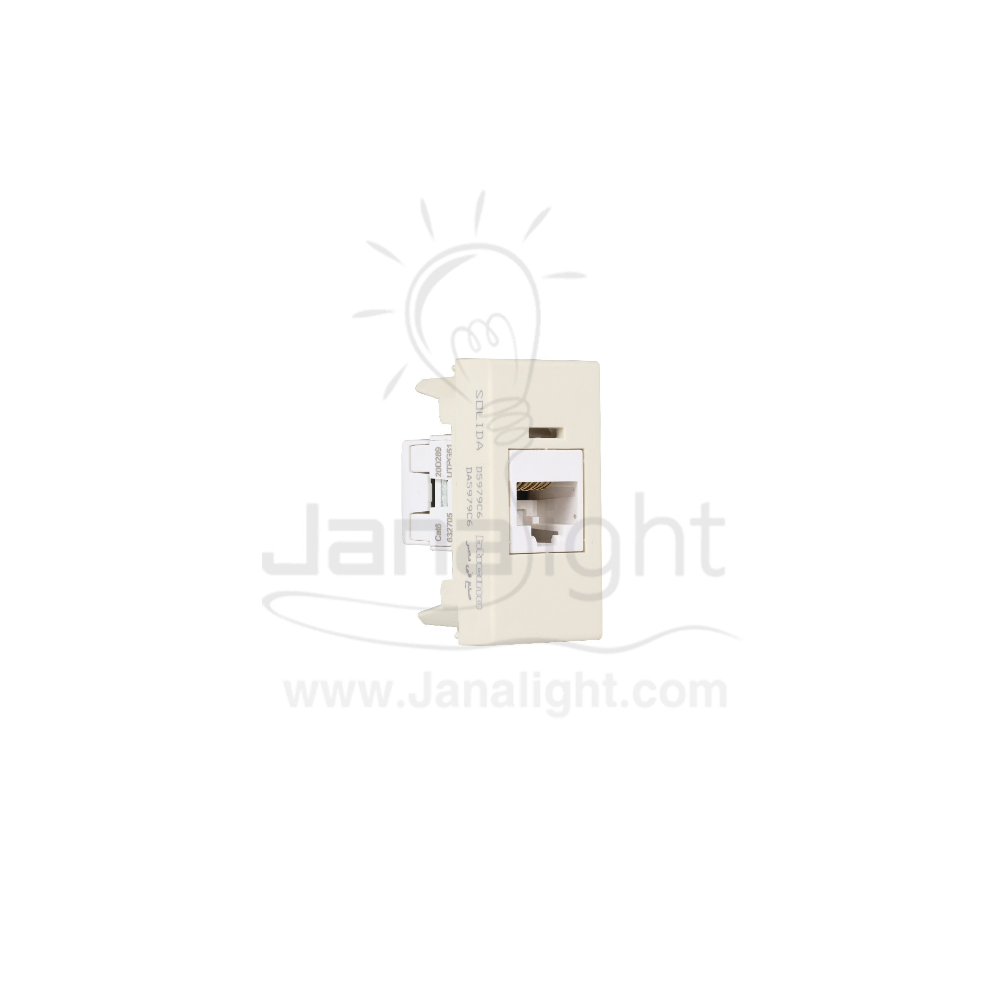 بريزة نت CAT6 سوليدا بيج DA5979C6 Solida cat 6 ethernet socket beige